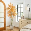 image:imageNearly Natural 6ft Autumn Birch Leaf Artificial Fall Tree  Harvest Season Decor  Indoor Faux Plant Display
