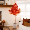 image:imageNearly Natural 6ft PreLit Autumn Artificial Fall Tree with 300 Warm White LED Lights  Seasonal Home Dcor