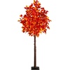 image:imageNearly Natural 6ft PreLit Autumn Artificial Fall Tree with 300 Warm White LED Lights  Seasonal Home Dcor