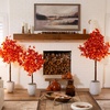 image:imageNearly Natural 6ft PreLit Autumn Artificial Fall Tree with 300 Warm White LED Lights  Seasonal Home Dcor