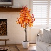 image:imageNearly Natural 6ft PreLit Bright Autumn Eucalyptus Artificial Fall Tree with 420 Warm White LED Lights