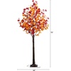 image:imageNearly Natural 6ft PreLit Bright Autumn Eucalyptus Artificial Fall Tree with 420 Warm White LED Lights