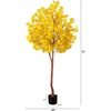 image:imageNearly Natural 6ft PreLit Yellow Autumn Maple Artificial Fall Tree with 350 Warm White LED Lights