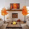 image:imageNearly Natural 7ft PreLit Autumn Maple Artificial Fall Tree with 450 Warm White LED Lights