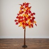 image:imageNearly Natural 7ft PreLit Autumn Weeping Maple Artificial Fall Tree with 450 Warm White LED Lights