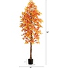 image:imageNearly Natural 8ft Autumn Deluxe Maple Artificial Fall Tree  Harvest Season Decor  Indoor Faux Plant Display