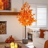 image:imageNearly Natural 8ft PreLit Autumn Maple Artificial Fall Tree with 660 Warm White LED Lights