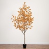 image:imageNearly Natural 9FT Artificial Autumn Eucalyptus Tree Faux Eucalyptus Tree with Fall Colors for Home amp Office Dcor in Black Nursery Planter