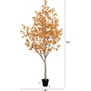 image:imageNearly Natural 9FT Artificial Autumn Eucalyptus Tree Faux Eucalyptus Tree with Fall Colors for Home amp Office Dcor in Black Nursery Planter