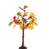 image:imageNearly Natural 3ft PreLit Autumn Maple Artificial Fall Tree with Pinecones Acorns and 36 Warm White LED Lights