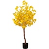 image:imageNearly Natural 4ft PreLit Yellow Autumn Maple Artificial Fall Tree with 150 Warm White LED Lights