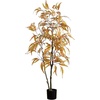 image:imageNearly Natural 5FT Wispy Artificial Eucalyptus Tree for Autumn Faux Eucalyptus Tree with Fall Colors for Home amp Office Dcor in Black Nursery Planter