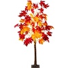 image:imageNearly Natural 5ft PreLit Autumn Weeping Maple Artificial Fall Tree with 240 Warm White LED Lights