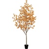 image:imageNearly Natural 9FT Artificial Autumn Eucalyptus Tree Faux Eucalyptus Tree with Fall Colors for Home amp Office Dcor in Black Nursery Planter