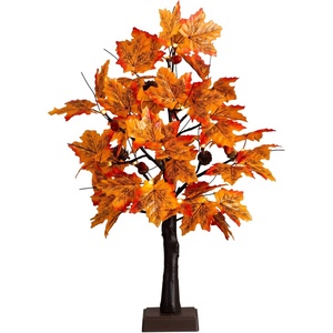 image:imageNearly Natural 2ft PreLit Autumn Maple Artificial Fall Tree with Acorns amp Pinecones  18 Warm White LED Lights