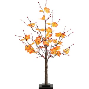 image:imageNearly Natural 3ft PreLit Autumn Maple Artificial Fall Tree with Berries and 36 Warm White LED Lights
