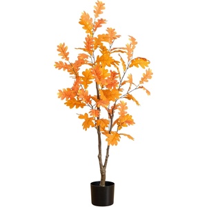 image:imageNearly Natural 4ft Artificial Autumn Oak Tree  Harvest Season Decor  Indoor Fall Foliage Display