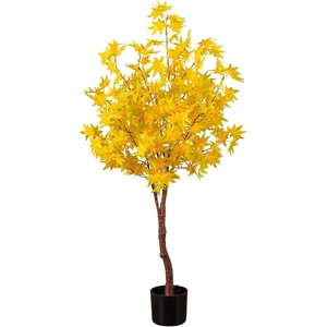 image:imageNearly Natural 4ft PreLit Yellow Autumn Maple Artificial Fall Tree with 150 Warm White LED Lights
