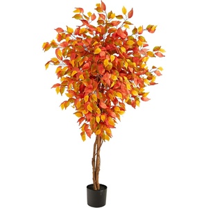 image:imageNearly Natural 5 ft Autumn Ficus Artificial Fall Tree with Pot