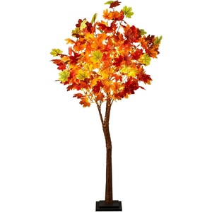 image:imageNearly Natural 5ft PreLit Shades of Autumn Maple Artificial Fall Tree with 270 Warm White LED Lights