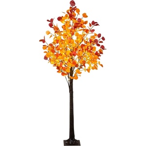 image:imageNearly Natural 6ft PreLit Bright Autumn Eucalyptus Artificial Fall Tree with 420 Warm White LED Lights