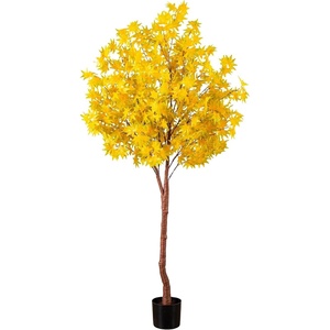image:imageNearly Natural 6ft PreLit Yellow Autumn Maple Artificial Fall Tree with 350 Warm White LED Lights