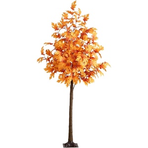 image:imageNearly Natural 8ft PreLit Autumn Maple Artificial Fall Tree with 660 Warm White LED Lights