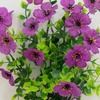 image:imageNearly Natural 13in UV Resistant Artificial Daisy Bush IndoorOutdoor  Set of 12Light Purple