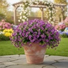 image:imageNearly Natural 13in UV Resistant Artificial Daisy Bush IndoorOutdoor  Set of 12Light Purple
