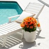image:imageNearly Natural 19in UV Resistant Artificial Azalea Bush IndoorOutdoor  Set of 3Orange