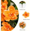 image:imageNearly Natural 19in UV Resistant Artificial Azalea Bush IndoorOutdoor  Set of 3Orange