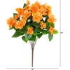 image:imageNearly Natural 19in UV Resistant Artificial Azalea Bush IndoorOutdoor  Set of 3Orange