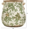 image:imageNearly Natural 10 in Tuscan Ceramic Green Scroll Planter for Home Decor10in