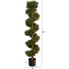 image:imageNearly Natural 5ft Boxwood Spiral Topiary Artificial Tree IndoorOutdoor