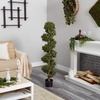 image:imageNearly Natural 5ft Boxwood Spiral Topiary Artificial Tree IndoorOutdoor