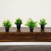 image:imageNearly Natural 7 in Artificial Mixed Botanical Plant Black Pot Set of 4