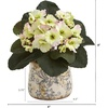 image:imageNearly Natural 8 in Artificial African Violet Plant in Vase Room Decor