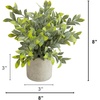 image:imageNearly Natural 8 in Artificial Mini Eucalyptus Potted Plants Set of 3