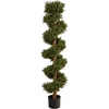 image:imageNearly Natural 5ft Boxwood Spiral Topiary Artificial Tree IndoorOutdoor