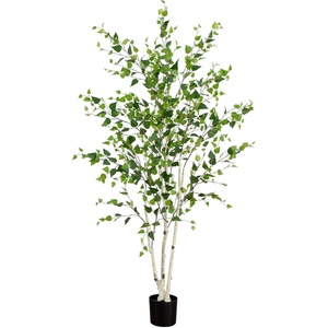image:imageNearly Natural 7 ft Artificial Birch Tree with Real Touch Leaves7ft