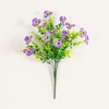 image:imageNearly Natural 13in UV Resistant Artificial Pansy Bush IndoorOutdoor  Set of 12Purple