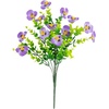 image:imageNearly Natural 13in UV Resistant Artificial Pansy Bush IndoorOutdoor  Set of 12Purple