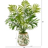 image:imageNearly Natural 18in Mini Areca Palm Artificial Plant in Floral VaseGreen