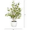 image:imageNearly Natural 18in Olive Silk Tree with Vase Set of 2