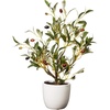 image:imageNearly Natural 18in Olive Silk Tree with Vase Set of 2