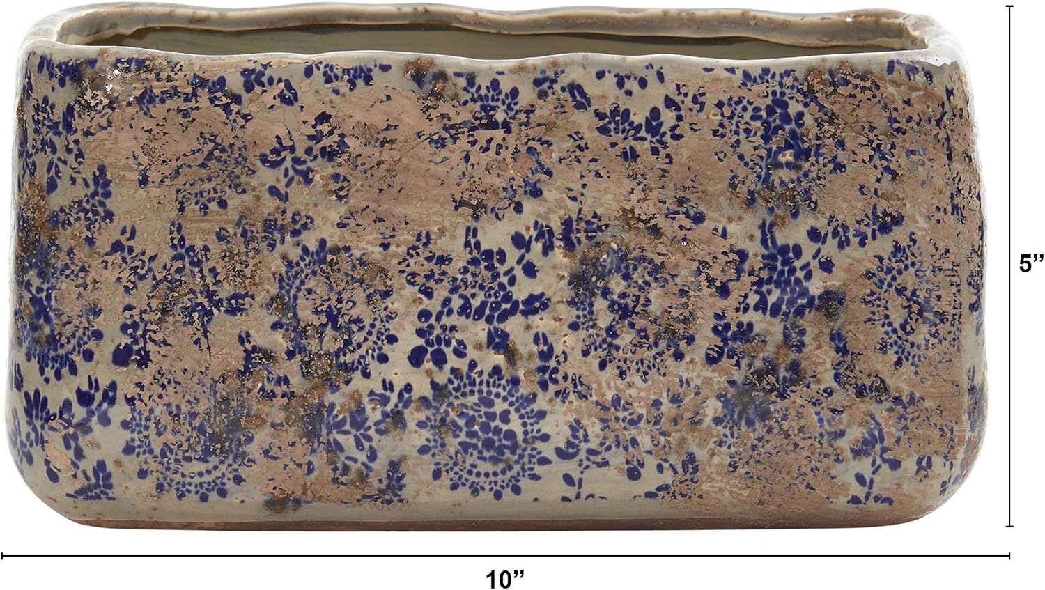 image:imageNearly Natural 10 in Tuscan Ceramic Rectangle Planter Vintage Room Decor