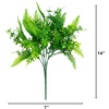 image:imageNearly Natural 14 in UVResistant Artificial Mixed Greens Bush Set of 4