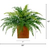 image:imageNearly Natural 22in Artificial Fern Plant in Decorative Planter