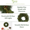 image:imageNearly Natural 24 PreLit Artificial Mixed Pine Christmas Wreath