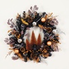 image:imageNearly Natural 24in Black Halloween Foliage Wreath Fall Door Decor